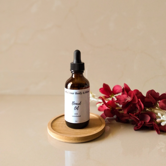 Kel's Your Body & Mine Beard Oil – Hydrating and nourishing beard oil formulated with natural ingredients to soften hair, promote healthy growth, and reduce itchiness. Perfect for a well-groomed, fuller-looking beard.