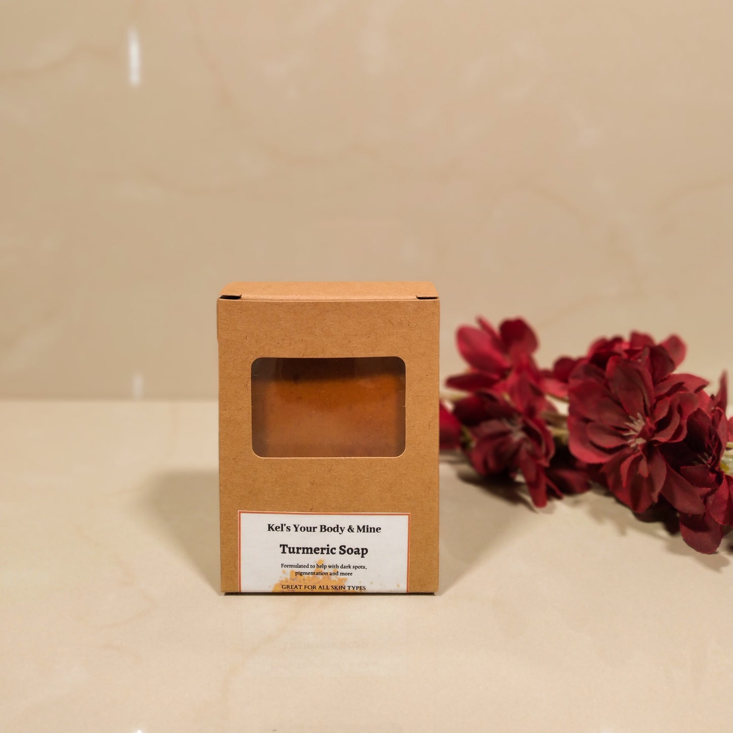 Turmeric Soap for acne prone skin - natural skincare by Kel's Your Body & Mine 