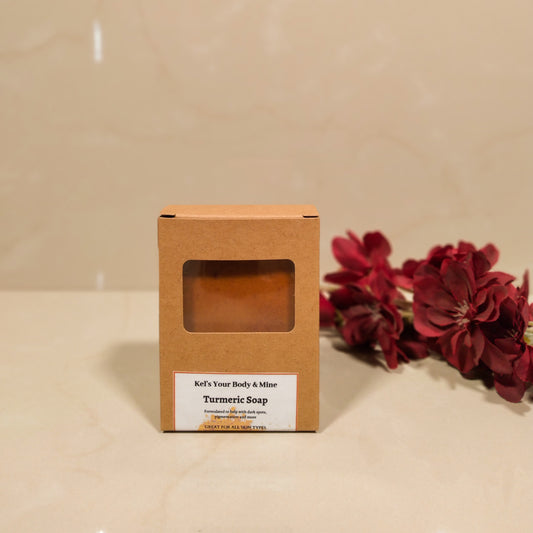 Turmeric Soap for acne prone skin - natural skincare by Kel's Your Body & Mine 